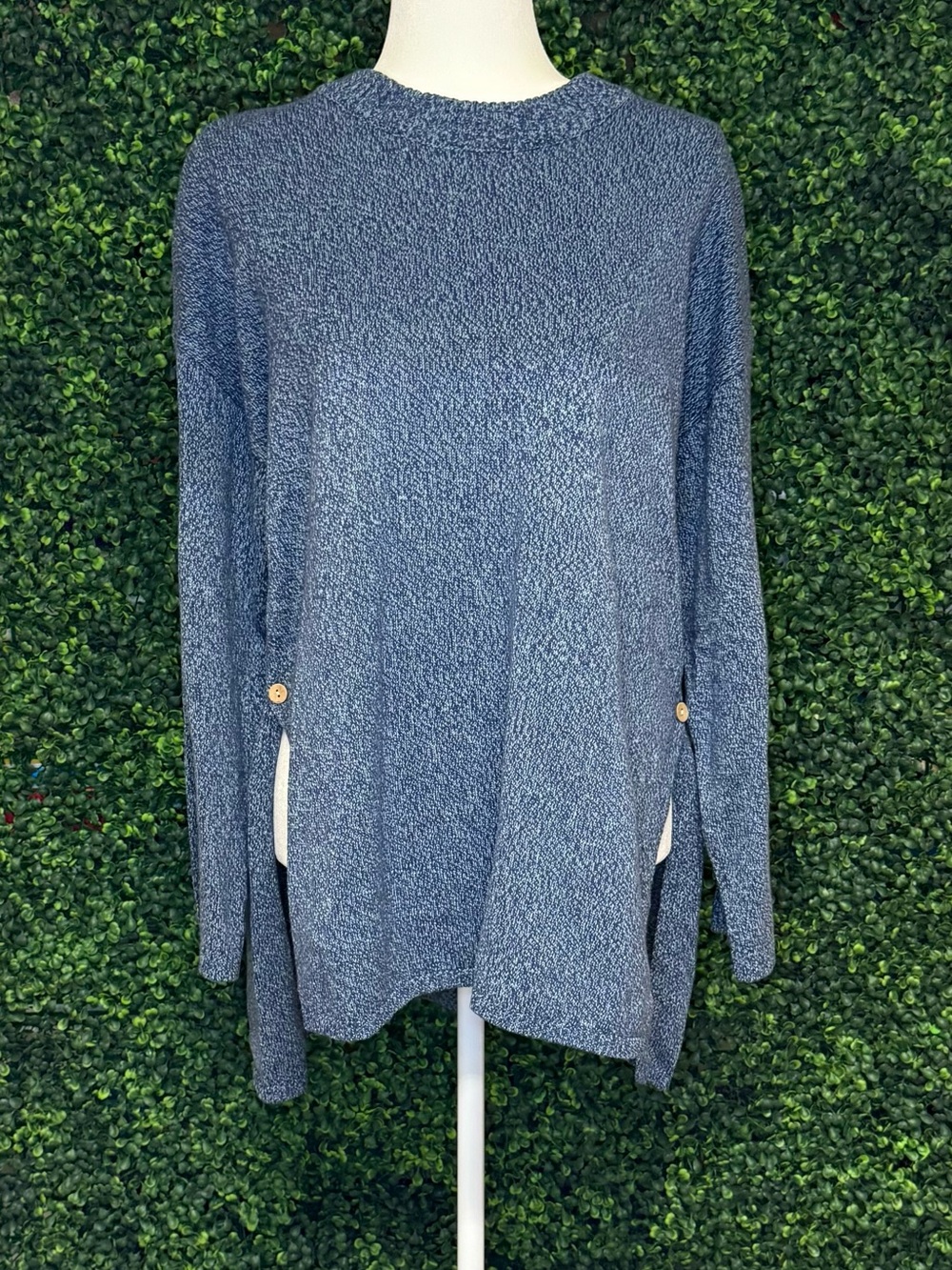 Free People free-est Button-Up Sweater Blue Sea Combo NWT Size S 💙